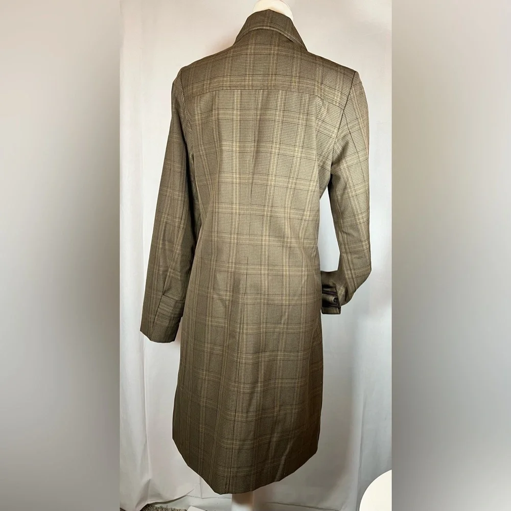 HURLEY Women’s Brown Tan Trench Peacoat with Buckle & Button Details Full Zip M - Picture 2 of 8